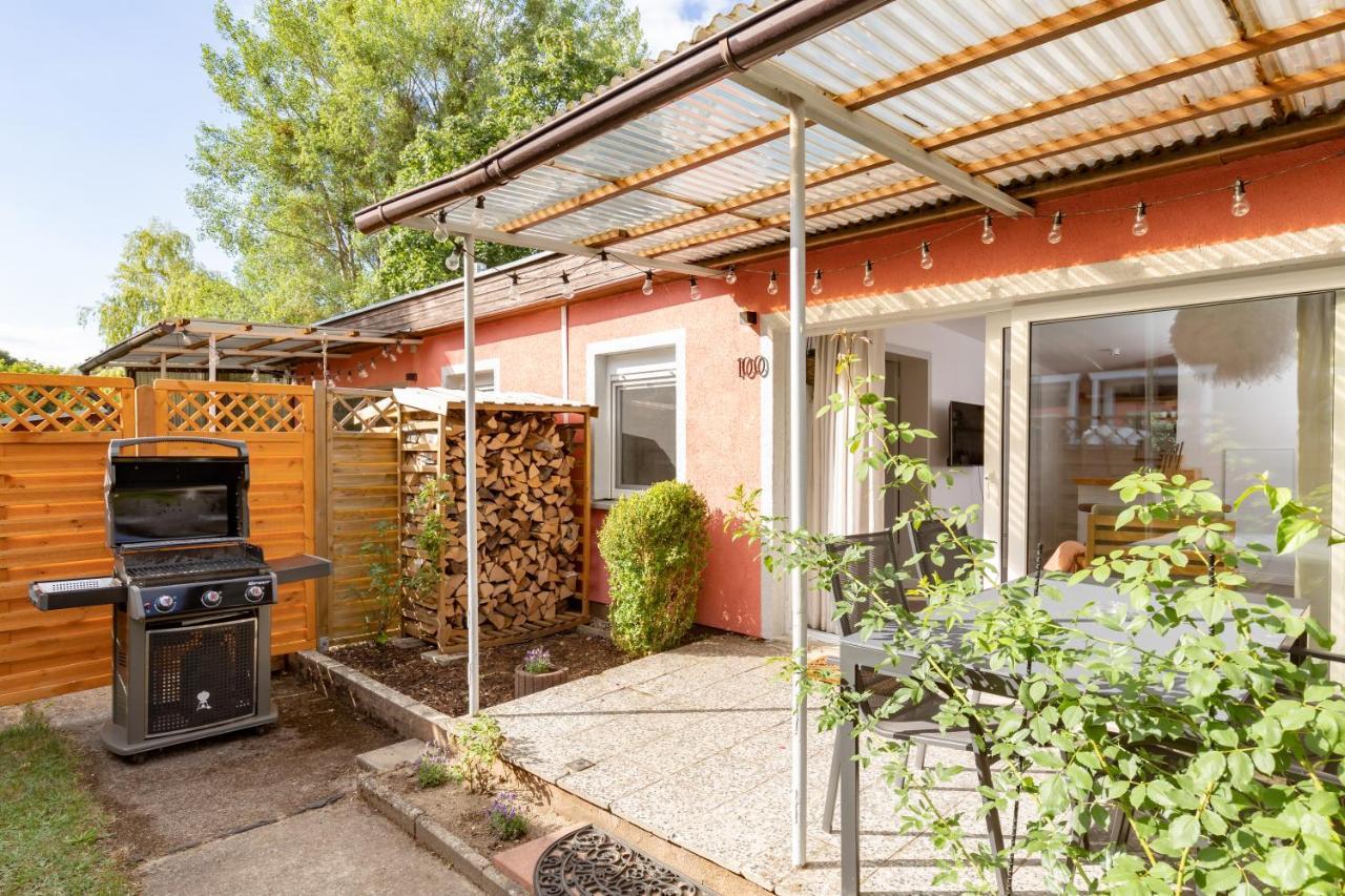 Gemutliches Tinyhouse Bungalow Mit Kamin & Sauna Am See Joachimsthal Buitenkant foto