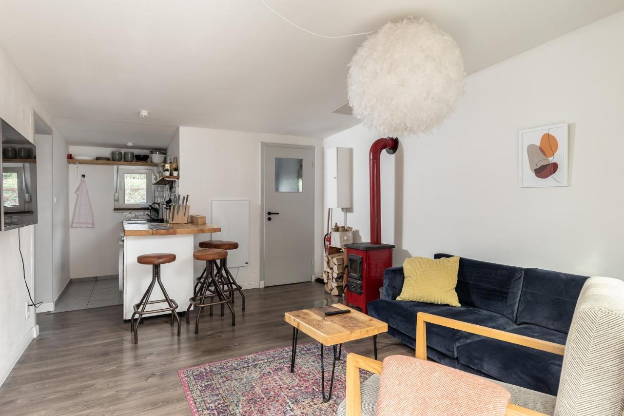 Gemutliches Tinyhouse Bungalow Mit Kamin & Sauna Am See Joachimsthal Buitenkant foto