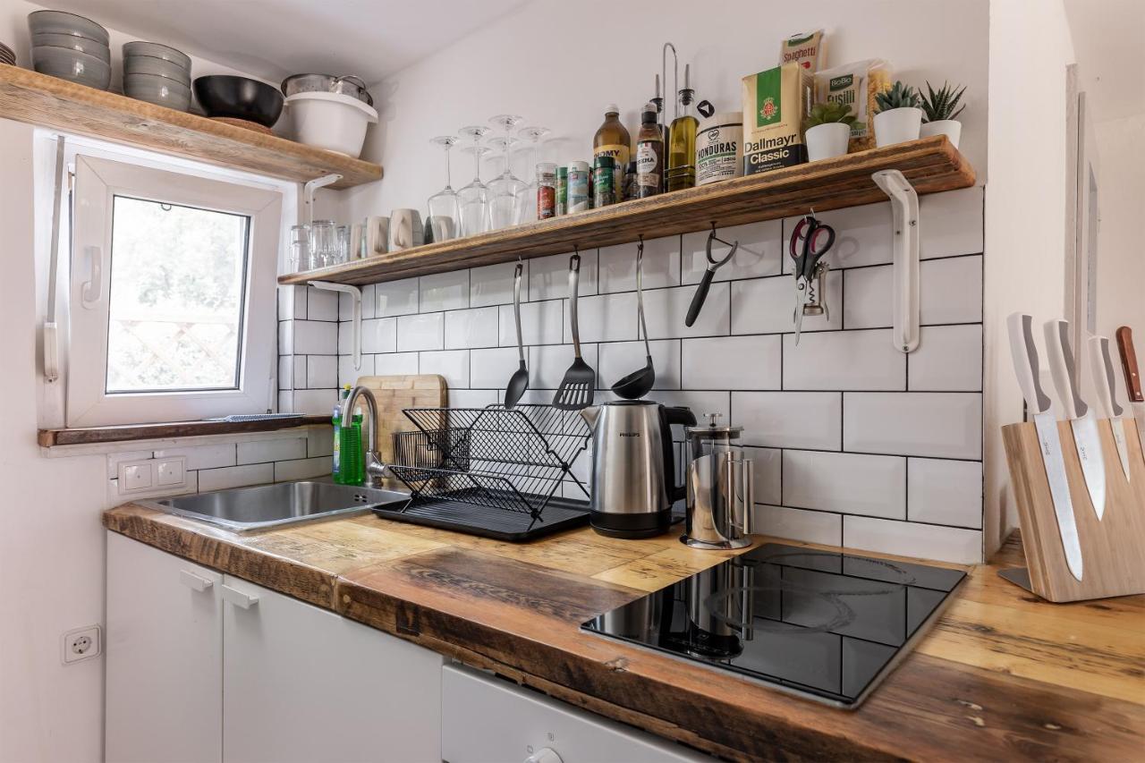Gemutliches Tinyhouse Bungalow Mit Kamin & Sauna Am See Joachimsthal Buitenkant foto