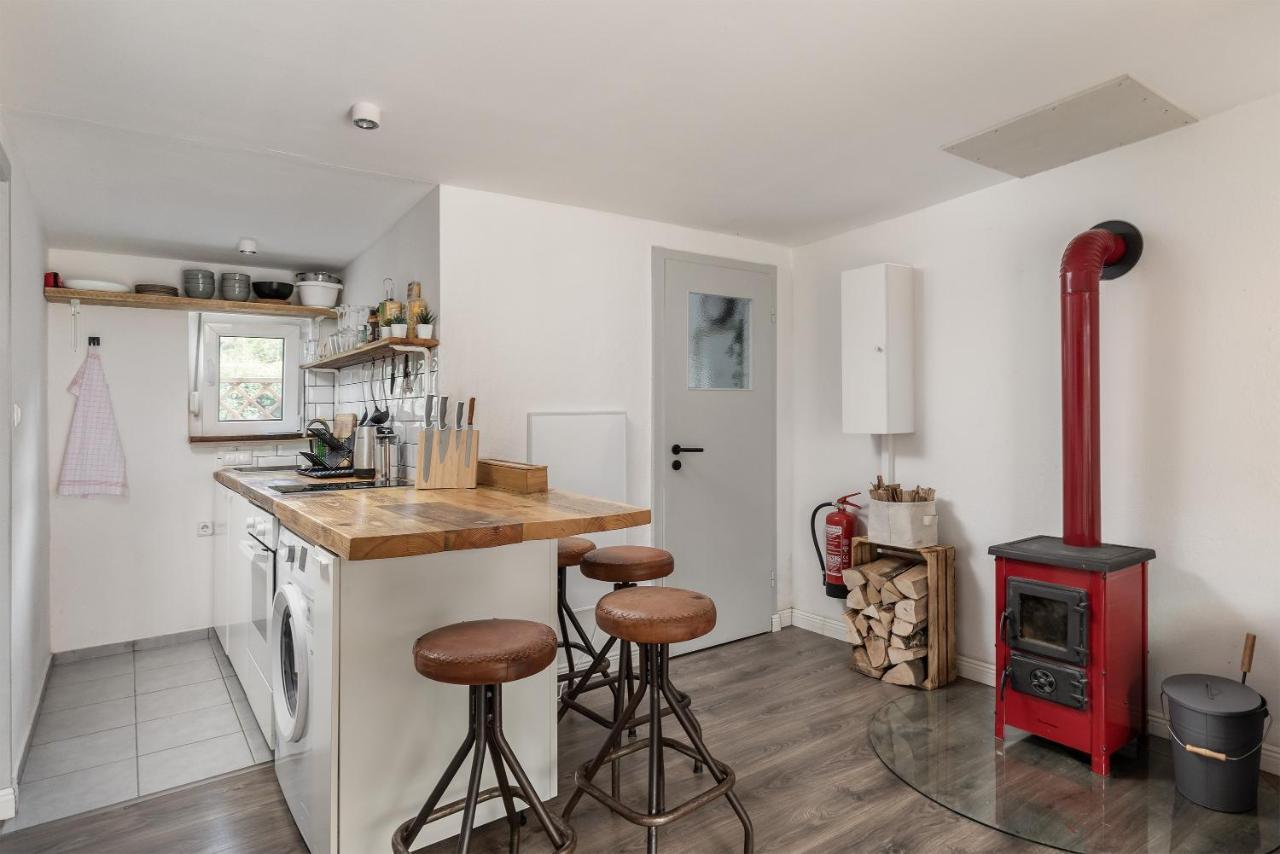 Gemutliches Tinyhouse Bungalow Mit Kamin & Sauna Am See Joachimsthal Buitenkant foto