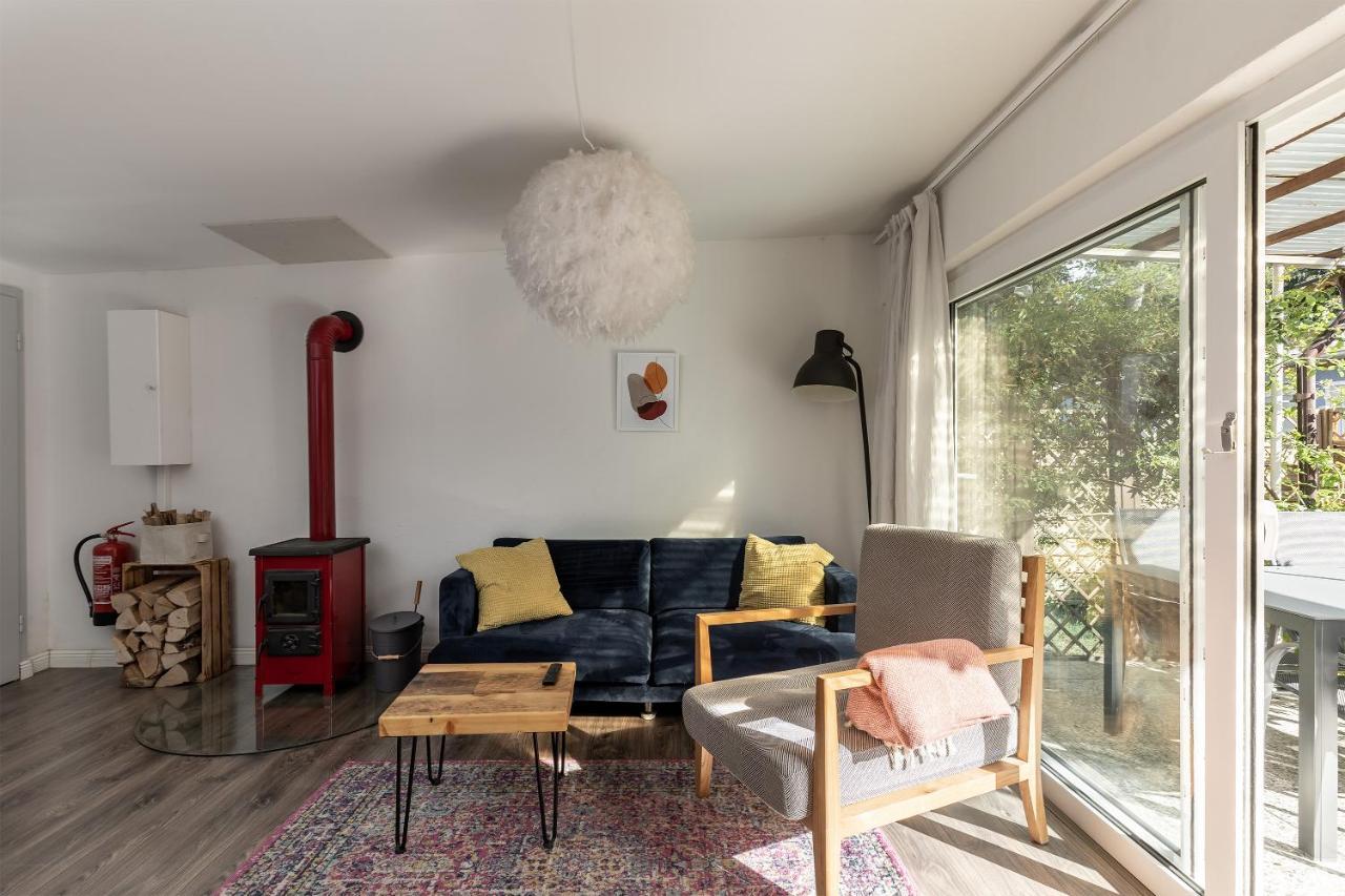 Gemutliches Tinyhouse Bungalow Mit Kamin & Sauna Am See Joachimsthal Buitenkant foto